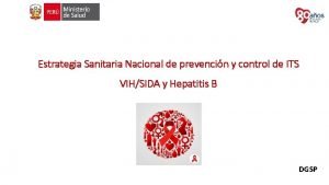 Estrategia Sanitaria Nacional de prevencin y control de