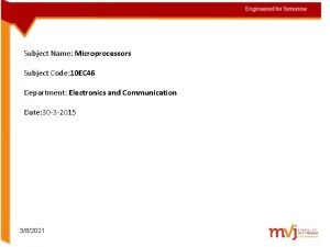 Microprocessor subject code