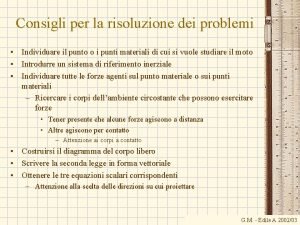 Consigli per la risoluzione dei problemi Individuare il