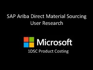 Ariba direct material sourcing