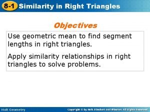 Lesson 8-1 similarity in right triangles