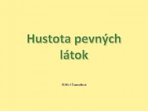 Hustota značka Hustota značka