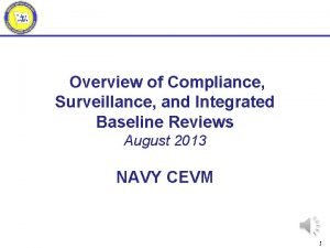 Integrated baseline review