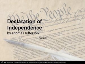 Declaration of Independence by Thomas Jefferson Page 238