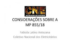 CONSIDERAES SOBRE A MP 85518 Fabiola Latino Antezana