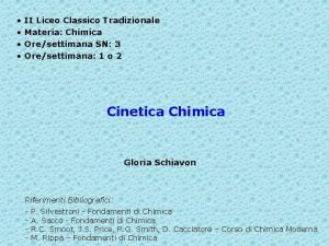 II Liceo Classico Tradizionale Materia Chimica Oresettimana SN