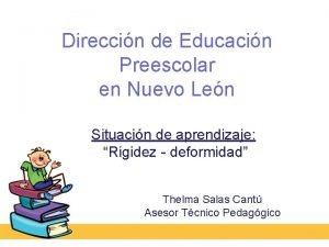 Direccin de Educacin Preescolar en Nuevo Len Situacin