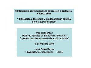 XII Congreso Internacional de Educacin a Distancia CREAD