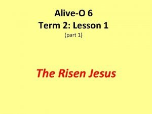 AliveO 6 Term 2 Lesson 1 part 1