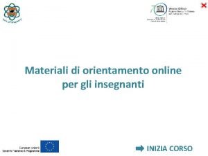 Materiali di orientamento online per gli insegnanti INIZIA