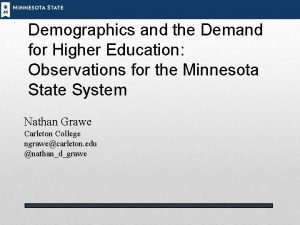 Demographics and the demand for higher education