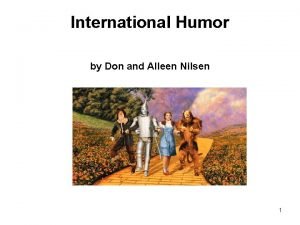 International Humor by Don and Alleen Nilsen 1