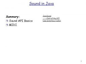 Java audio api