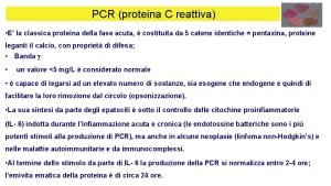 PCR proteina C reattiva E la classica proteina