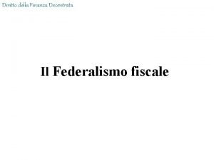 Federalismo fiscale art 119
