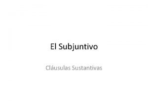 Clausula sustantiva