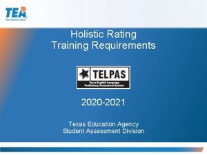 Telpas rating rubric 2021