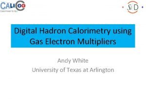 Digital Hadron Calorimetry using Gas Electron Multipliers Andy