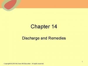 Chapter 14 discharge