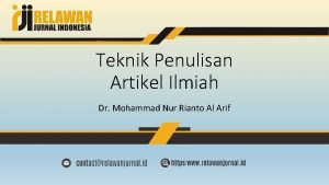Kerangka artikel ilmiah non penelitian