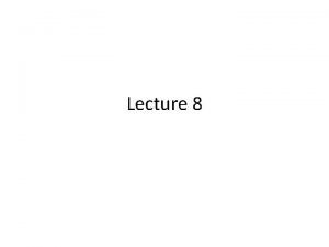 Lecture 8 Probability models Finite sample spaces with