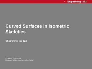 Engineering 1182 Curved Surfaces in Isometric Sketches Chapter