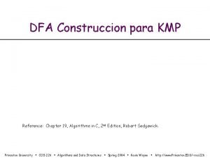 DFA Construccion para KMP Reference Chapter 19 Algorithms