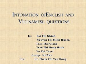 Vietnamese intonation