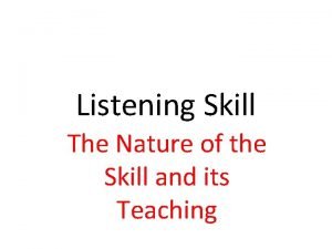 Listeningskill