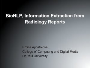Nlp radiology reports