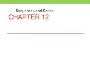 Chapter 12 sequences and series answers