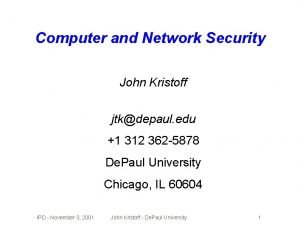 Computer & network security