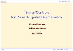 Linac Faster Beam Switch TimingControls for Pulsetopulse Beam