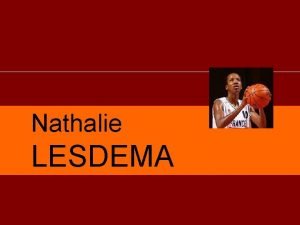 Nathalie LESDEMA Nom LESDEMA Prnom Nathalie 1 M