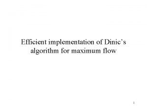 Dinic algorithm implementation