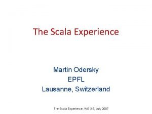 Scala lausanne