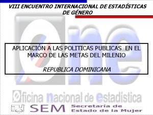 Sistema estadistico nacional Sistema estadistico nacional