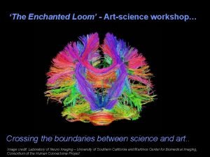 The Enchanted Loom Artscience workshop Crossing the boundaries