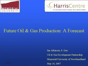 Future Oil Gas Production A Forecast Ian Atkinson
