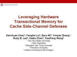 Leveraging Hardware Transactional Memory for Cache SideChannel Defenses