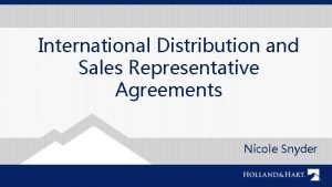 International sales representative agreement
