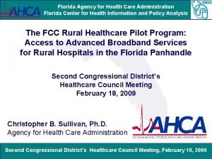 Florida Agency for Health Care Administration Florida Center