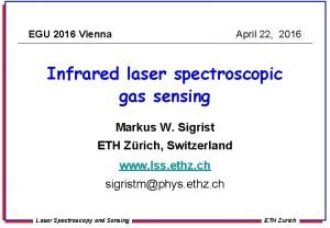 EGU 2016 Vienna April 22 2016 Infrared laser