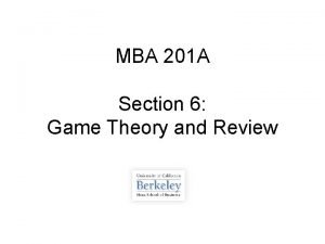 Game theory mba