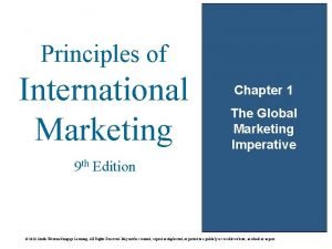 Principles of international marketing