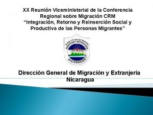 XX Reunin Viceministerial de la Conferencia Regional sobre