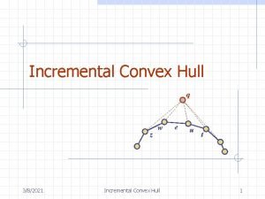 Incremental convex hull algorithm