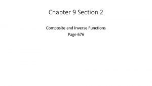 Composition of functions inverse