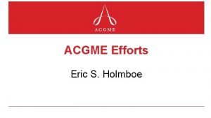 Eric holmboe acgme