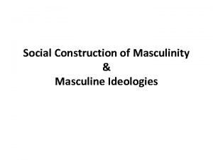 Masculinity ideology